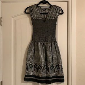 Stretchy Silver Cocktail Dress